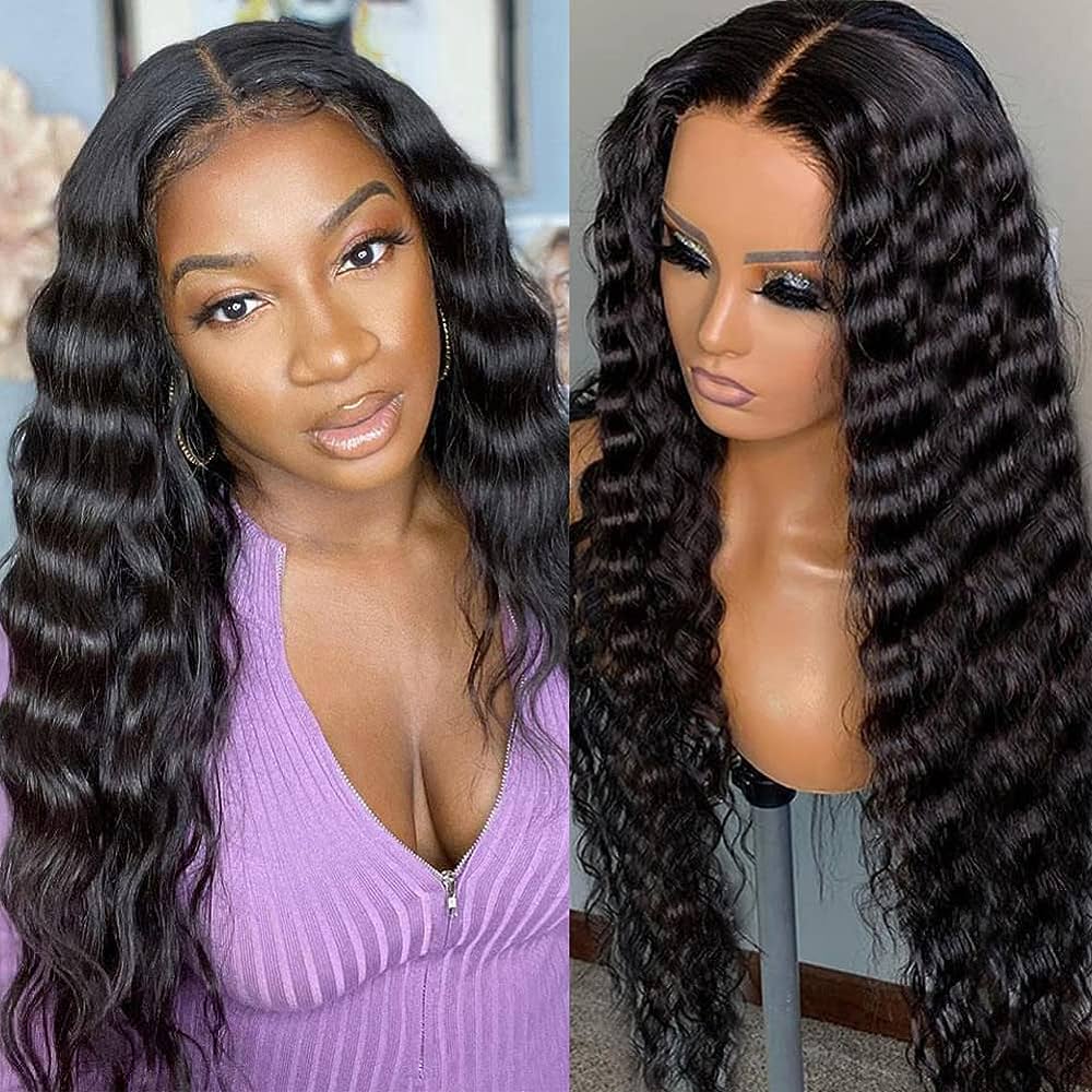 Stema 4X4/5x5/6x6/7x7 HD Lace Closure Loose Deep Wave Wig Constructed By Bundles With Closure